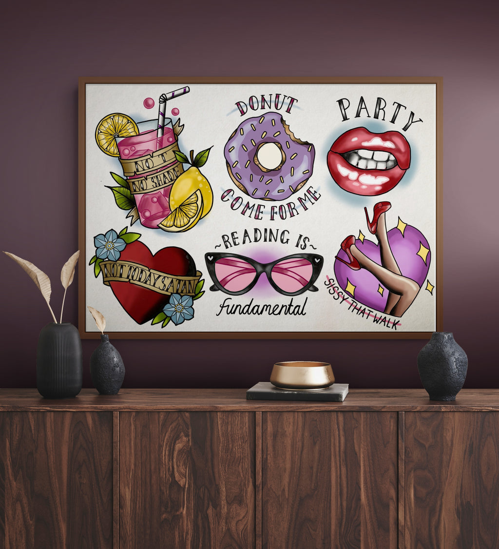 Ru Paul’s Drag Race Tattoo Style Print