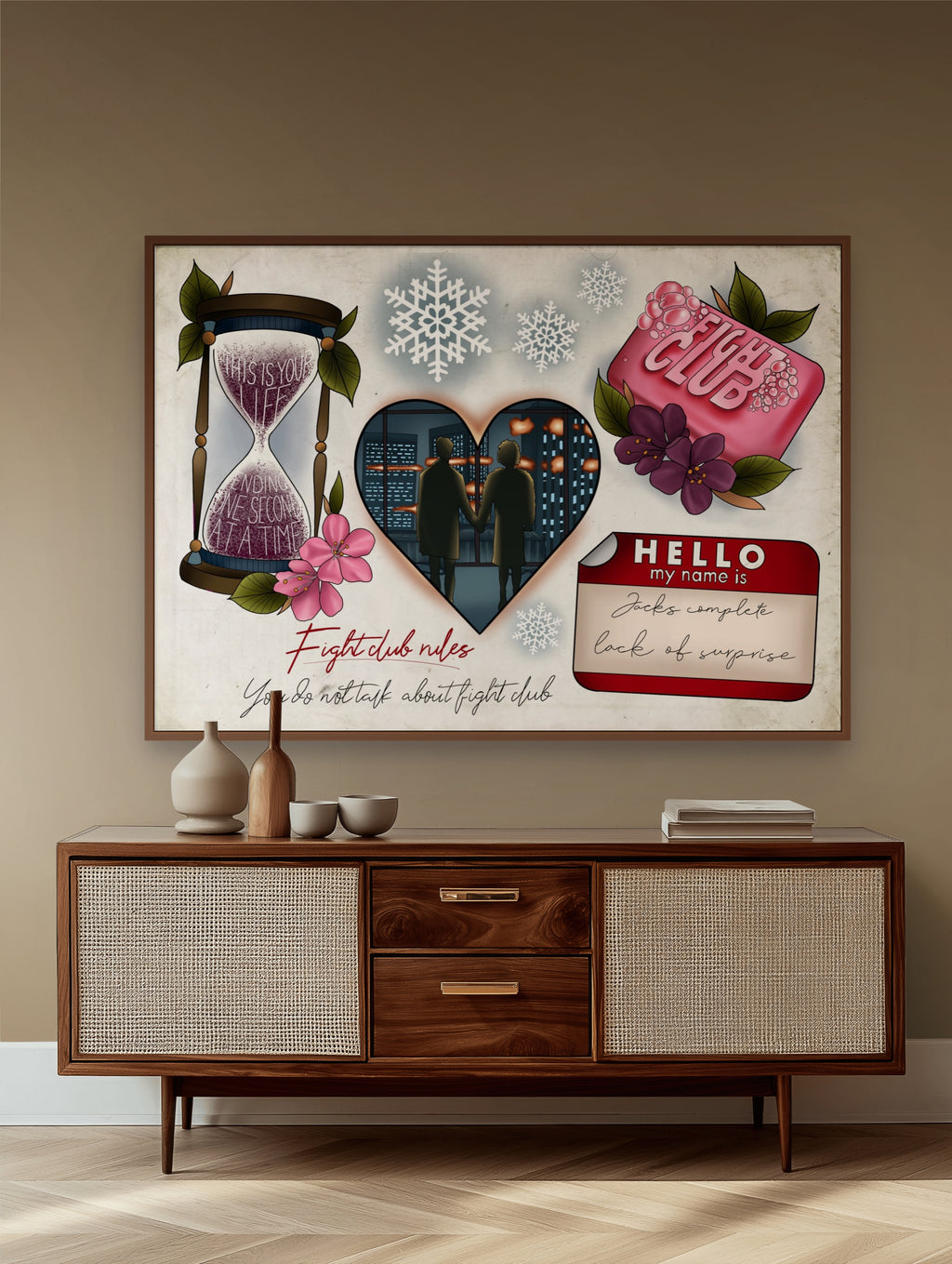 Fight Club Tattoo Style Print