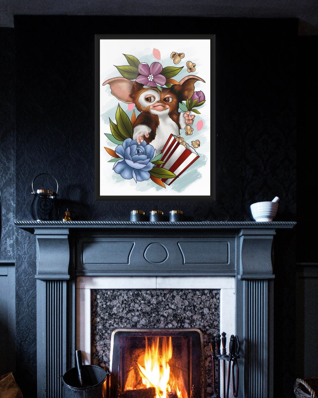 Gizmo and Stripe Gremlins Tattoo Style Prints
