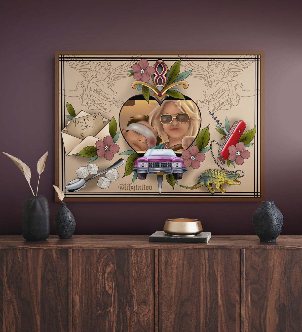 You’re So Cool True Romance Tattoo Style Print