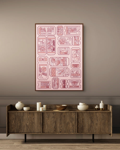 Cute Old Fashioned Ticket Tattoo Style Sheet