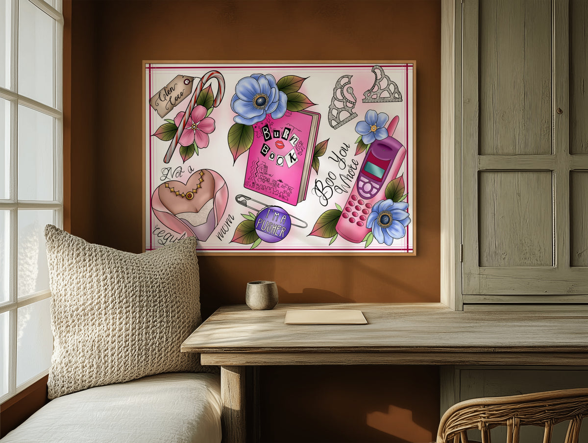 Mean Girls Tattoo Style Print