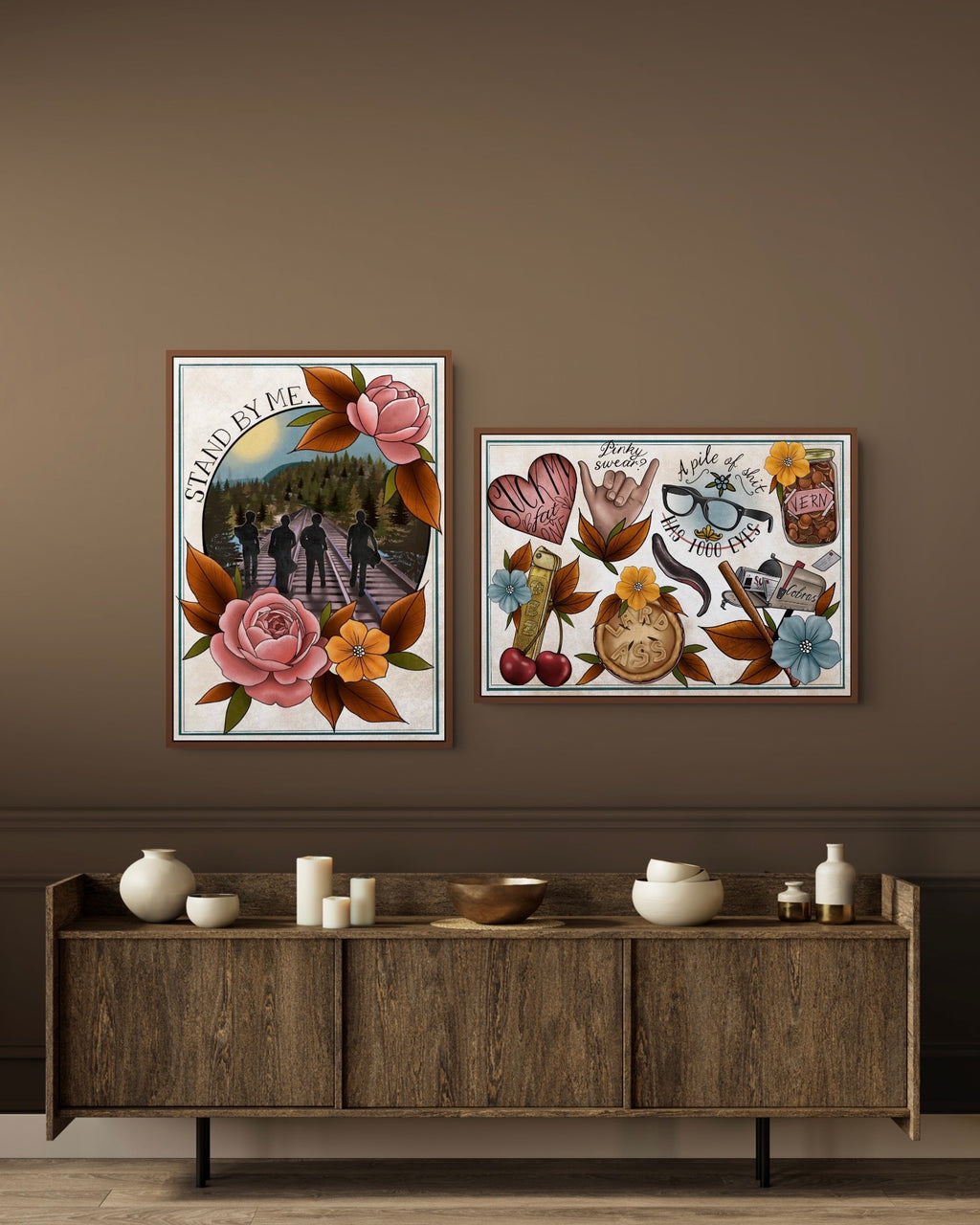 Stand By Me Tattoo Style Print