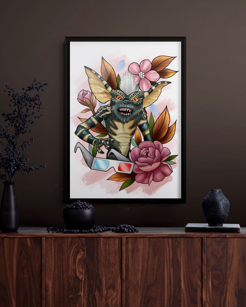 Gizmo and Stripe Gremlins Tattoo Style Prints