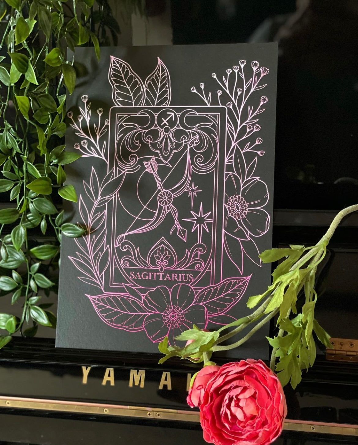 Sagittarius Zodiac Tarot Card Illustration