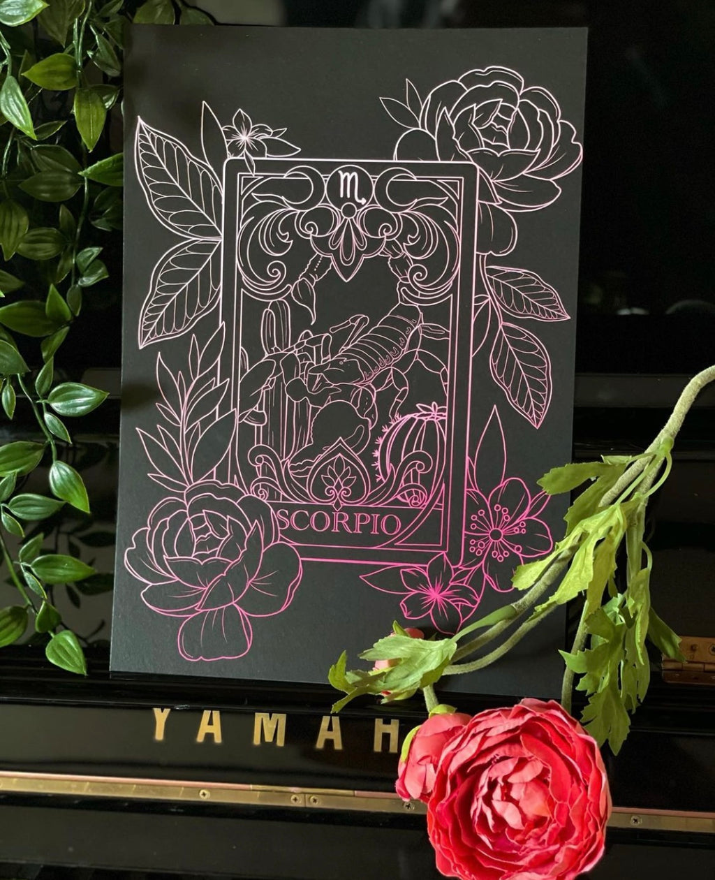 Scorpio Zodiac Tarot Card Illustration