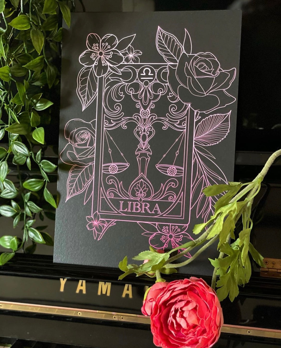 Libra Zodiac Tarot Card Illustration