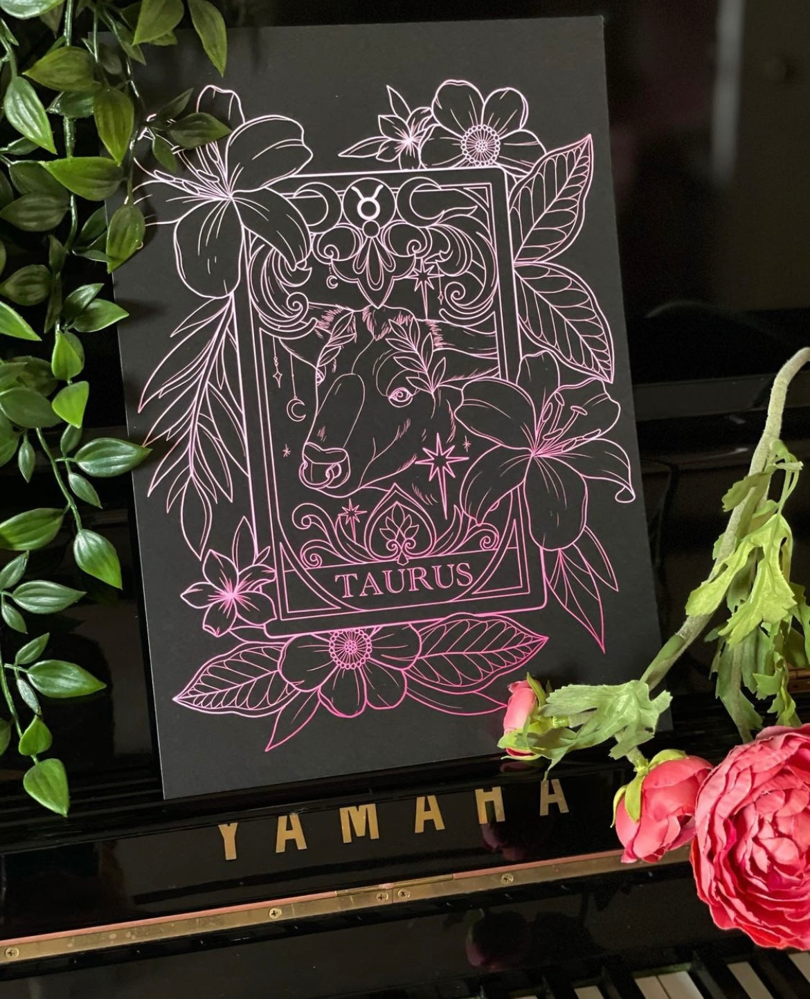 Taurus Zodiac Tarot Card Illustration