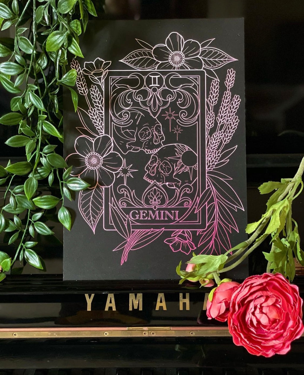 Gemini Zodiac Tarot Card Illustration