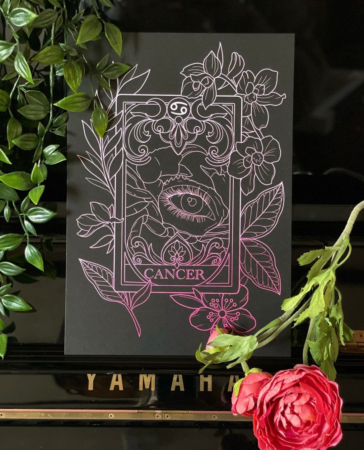 Cancer Zodiac Tarot Card Illustration